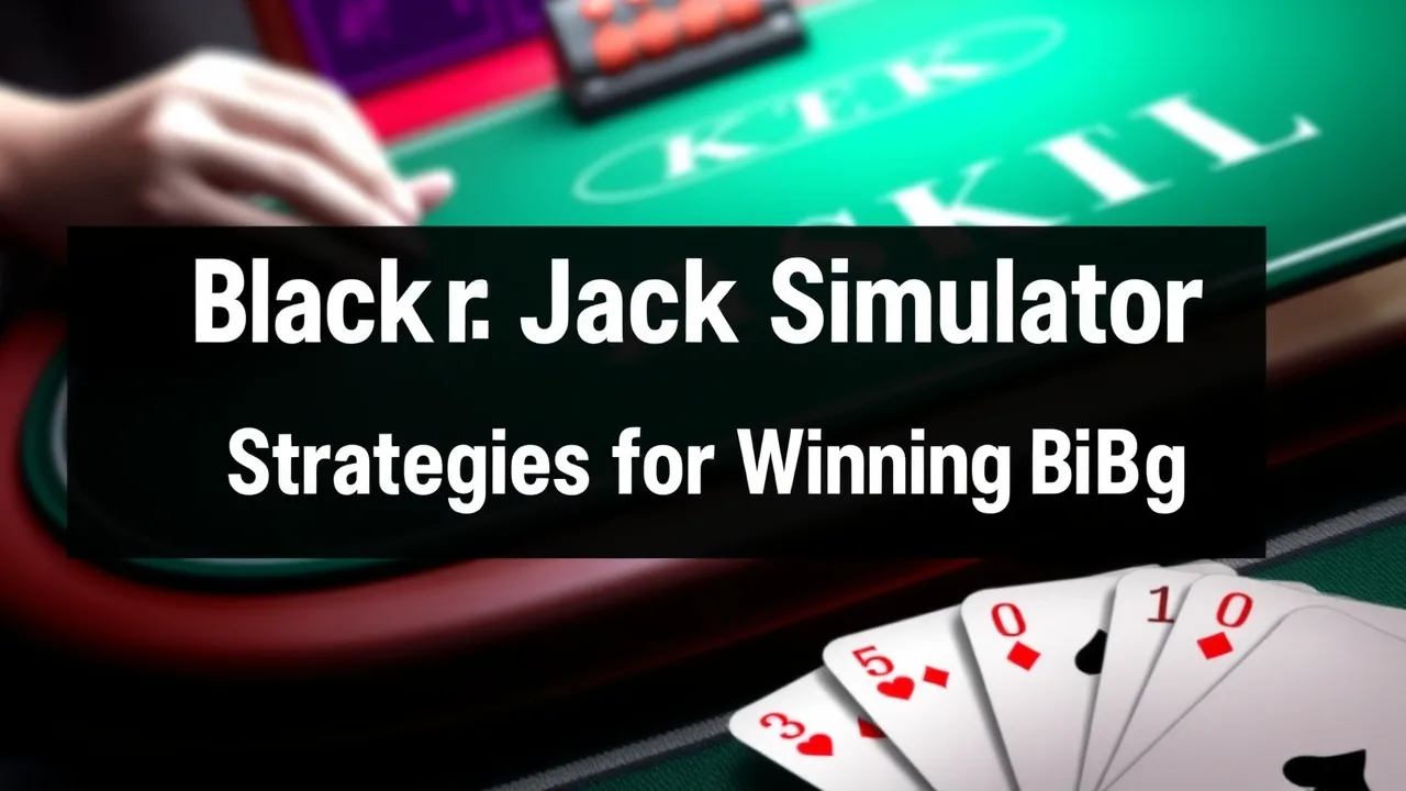 Master Black Jack Simulator Strategies for Winning Big image