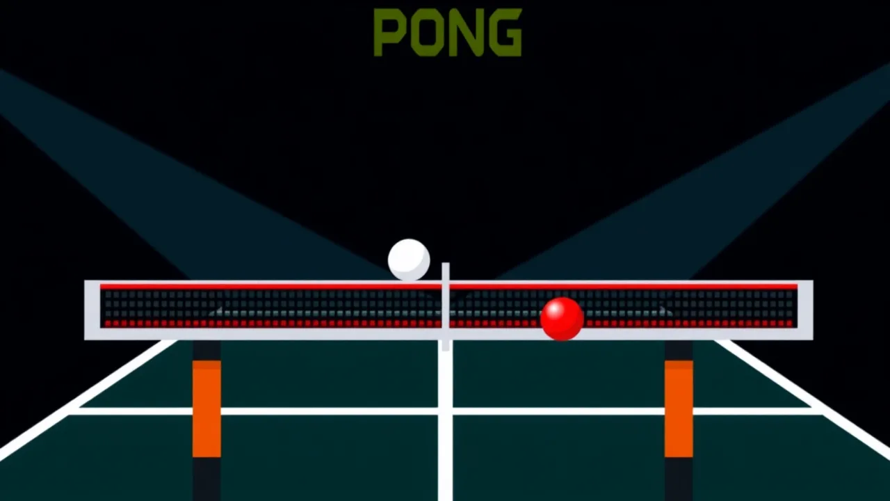 Pong unblocked classic arcade table tennis online image