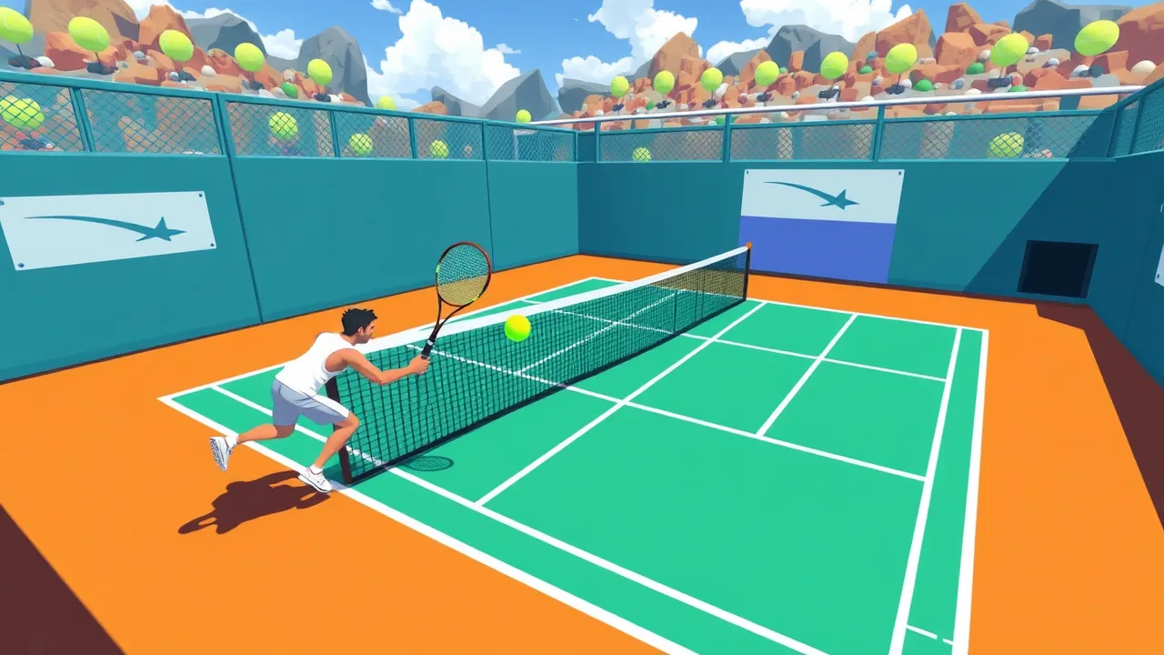 tennis masters unblocked: rally speed, clean timing, image