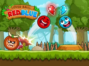 Red and Blue Ball Cupid love image