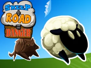Sheep and road image