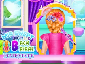Mia Swept-Back Bridal Hairstyle image