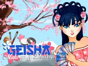 image bg Geisha make up and dress up